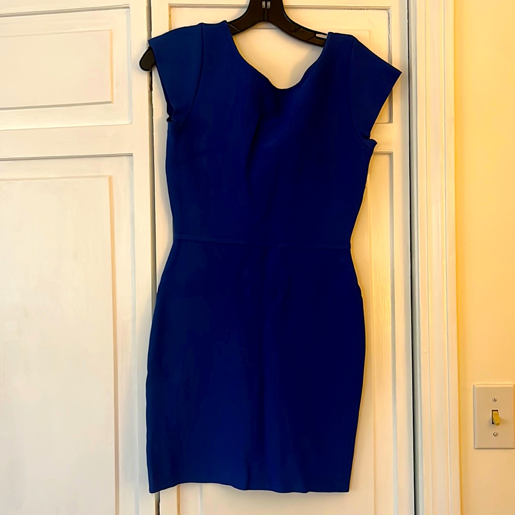 Bcbg Colbalt Blue Body On Dress Size Small